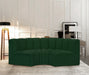 Meridian Furniture - Arc Vegan Leather Modular Sofa in Green - 102Green-S3C - GreatFurnitureDeal