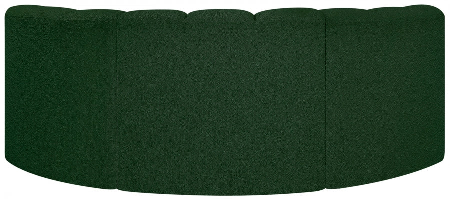 Meridian Furniture - Arc Vegan Leather Modular Sofa in Green - 102Green-S3C - GreatFurnitureDeal