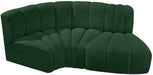 Meridian Furniture - Arc Vegan Leather Modular Sofa in Green - 102Green-S3D - GreatFurnitureDeal