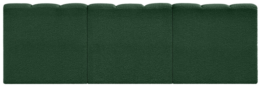 Meridian Furniture - Arc Vegan Leather Modular Sofa in Green - 102Green-S3F - GreatFurnitureDeal