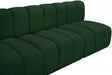 Meridian Furniture - Arc Vegan Leather Modular Sofa in Green - 102Green-S3F - GreatFurnitureDeal