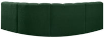 Meridian Furniture - Arc Vegan Leather 4 Piece Modular Sectional in Green - 102Green-S4B - GreatFurnitureDeal