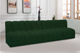 Meridian Furniture - Arc Vegan Leather 4 Piece Modular Sectional in Green - 102Green-S4E - GreatFurnitureDeal