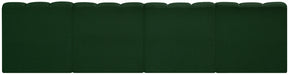 Meridian Furniture - Arc Vegan Leather 4 Piece Modular Sectional in Green - 102Green-S4E - GreatFurnitureDeal