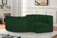 Meridian Furniture - Arc Vegan Leather 4 Piece Modular Sectional in Green - 102Green-S4F - GreatFurnitureDeal