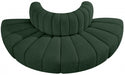 Meridian Furniture - Arc Vegan Leather 4 Piece Modular Sectional in Green - 102Green-S4G - GreatFurnitureDeal