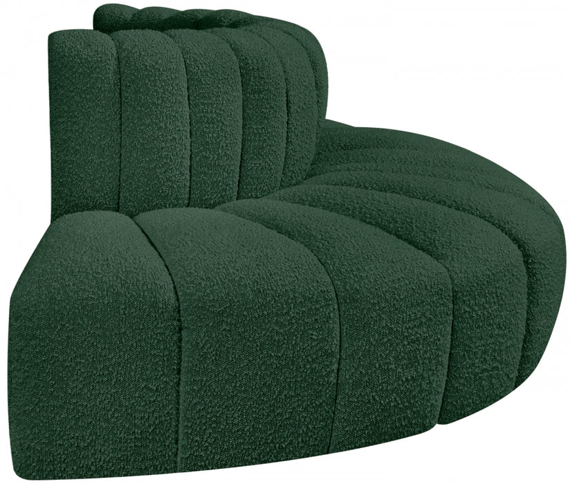 Meridian Furniture - Arc Vegan Leather 4 Piece Modular Sectional in Green - 102Green-S4G - GreatFurnitureDeal