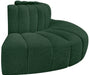 Meridian Furniture - Arc Vegan Leather 4 Piece Modular Sectional in Green - 102Green-S4G - GreatFurnitureDeal