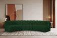 Meridian Furniture - Arc Boucle Leather 5 Piece Modular Sectional in Green - 102Green-S5A - GreatFurnitureDeal