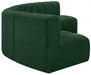 Meridian Furniture - Arc Boucle Leather 5 Piece Modular Sectional in Green - 102Green-S5A - GreatFurnitureDeal