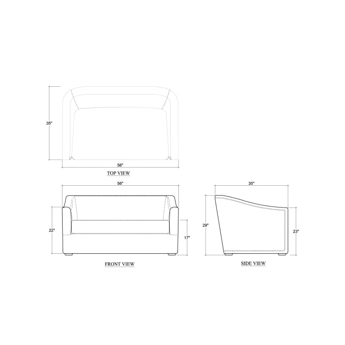 Bramble - Victor Loveseat In Boucle Sand Performance Fabric - 28318SF212----- - GreatFurnitureDeal