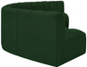 Meridian Furniture - Arc Boucle Leather 6 Piece Modular Sectional in Green - 102Green-S6B - GreatFurnitureDeal