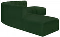 Meridian Furniture - Arc Boucle Leather 6 Piece Modular Sectional in Green - 102Green-S6C - GreatFurnitureDeal