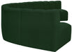 Meridian Furniture - Arc Boucle Leather 7 Piece Modular Sectional in Green - 102Green-S7B - GreatFurnitureDeal