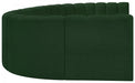 Meridian Furniture - Arc Boucle Leather 8 Piece Modular Sectional in Green - 102Green-S8A - GreatFurnitureDeal