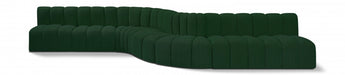 Meridian Furniture - Arc Boucle Leather 8 Piece Modular Sectional in Green - 102Green-S8C - GreatFurnitureDeal