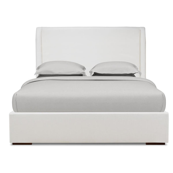 Bramble - Luxor Upholstered Queen Bed in Arctic White Performance Fabric - 28331SF204-----