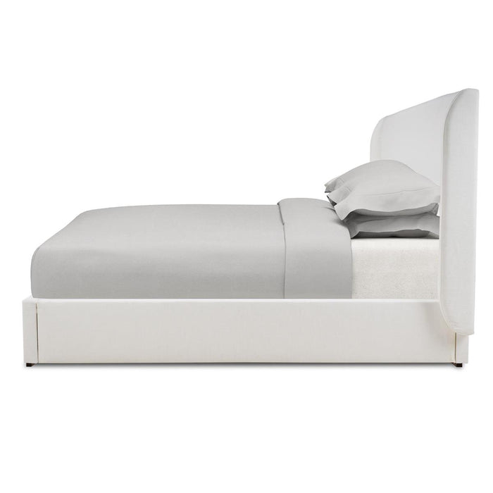 Bramble - Luxor Upholstered Queen Bed in Arctic White Performance Fabric - 28331SF204-----