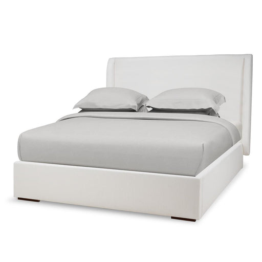 Bramble - Luxor Upholstered Queen Bed in Arctic White Performance Fabric - 28331SF204----- - GreatFurnitureDeal