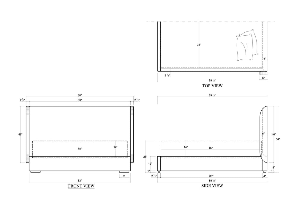 Bramble - Luxor Upholstered Bed Queen in Artic White Performance Fabric - BR-28331SF204----- - GreatFurnitureDeal