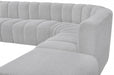 Meridian Furniture - Arc Vegan Leather 10 Piece Sectional in Grey - 102Grey-S10A - GreatFurnitureDeal