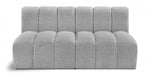 Meridian Furniture - Arc Vegan Leather Modular Sofa in Grey - 102Grey-S2A - GreatFurnitureDeal