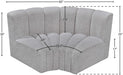 Meridian Furniture - Arc Vegan Leather Modular Sofa in Grey - 102Grey-S2B - GreatFurnitureDeal