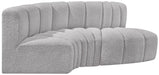 Meridian Furniture - Arc Vegan Leather Modular Sofa in Grey - 102Grey-S3D - GreatFurnitureDeal