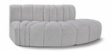 Meridian Furniture - Arc Vegan Leather Modular Sofa in Grey - 102Grey-S3E - GreatFurnitureDeal