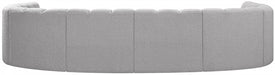 Meridian Furniture - Arc Boucle Leather 8 Piece Modular Sectional in Grey - 102Grey-S8A - GreatFurnitureDeal