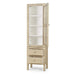 Bramble - Kagu Tall Cabinet Wrapped in Natural Rattan w/ True White Interior - 28370RNAT-TRW--- - GreatFurnitureDeal
