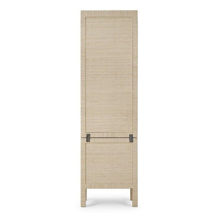 Bramble - Kagu Tall Cabinet Wrapped in Natural Rattan w/ True White Interior - 28370RNAT-TRW--- - GreatFurnitureDeal
