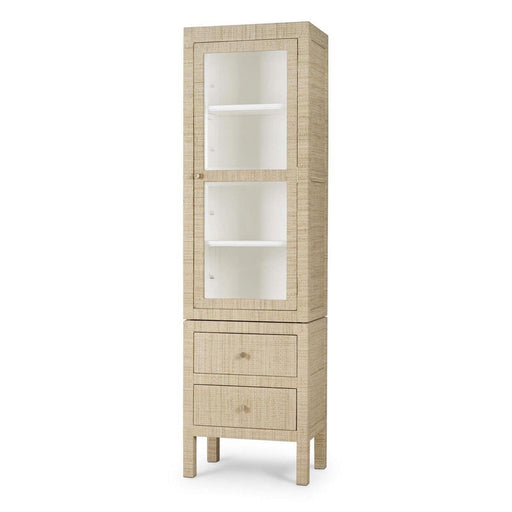 Bramble - Kagu Tall Cabinet Wrapped in Natural Rattan w/ True White Interior - 28370RNAT-TRW--- - GreatFurnitureDeal
