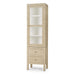 Bramble - Kagu Tall Cabinet Wrapped in Natural Rattan w/ True White Interior - 28370RNAT-TRW--- - GreatFurnitureDeal