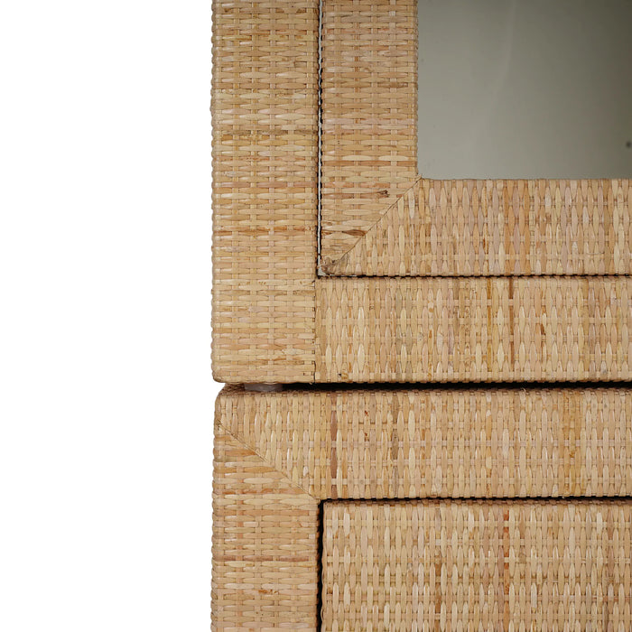 Bramble - Kagu Tall Cabinet w/ Rattan - BR-28370 - GreatFurnitureDeal