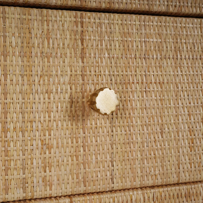 Bramble - Kagu Tall Cabinet w/ Rattan - BR-28370 - GreatFurnitureDeal