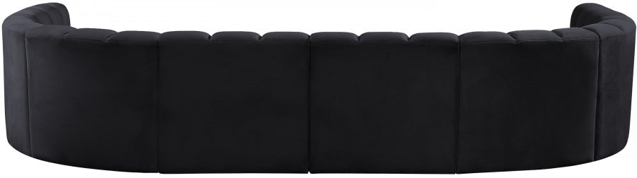 Meridian Furniture - Arc Leather 10 Piece Modular Sectional in Black - 103Black-S10A - GreatFurnitureDeal