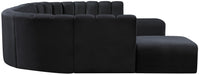 Meridian Furniture - Arc Leather 10 Piece Modular Sectional in Black - 103Black-S10A - GreatFurnitureDeal