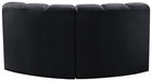 Meridian Furniture - Arc Velvet Modular Sofa in Black - 103Black-S2B - GreatFurnitureDeal