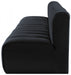 Meridian Furniture - Arc Velvet 4 Piece Sectional in Black - 103Black-S4E - GreatFurnitureDeal