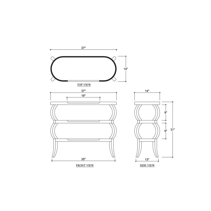 Bramble - Savanah 3 Tiered Console Table in True White - 28398TRW----- - GreatFurnitureDeal