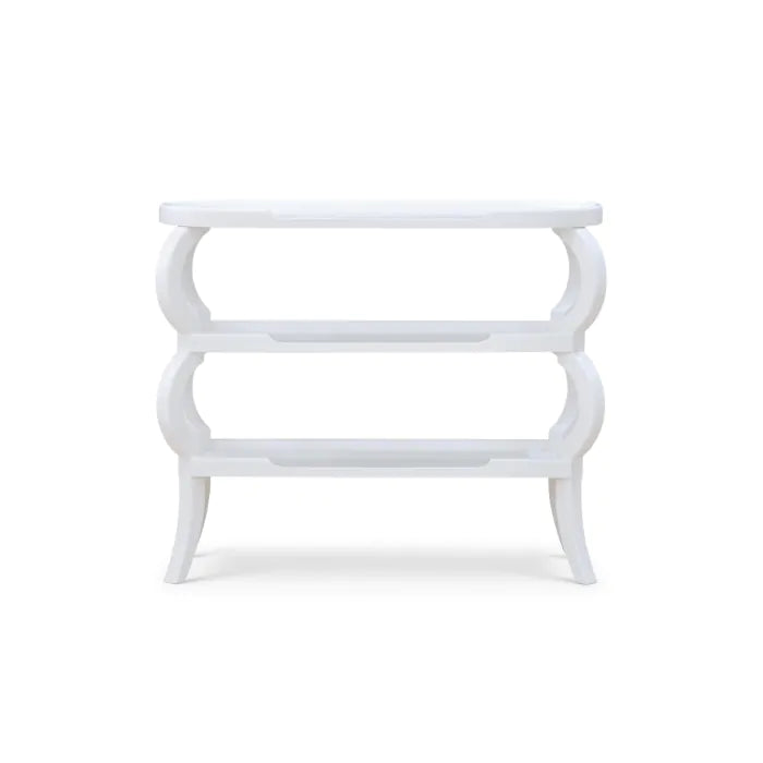 Bramble - Savanah 3 Tiered Console Table in True White - 28398TRW----- - GreatFurnitureDeal