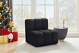 Meridian Furniture - Arc Velvet Modular Chair in Black - 103Black-ST - GreatFurnitureDeal
