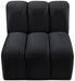 Meridian Furniture - Arc Velvet Modular Chair in Black - 103Black-ST - GreatFurnitureDeal