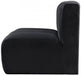 Meridian Furniture - Arc Velvet Modular Chair in Black - 103Black-ST - GreatFurnitureDeal