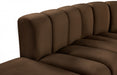 Meridian Furniture - Arc Leather 10 Piece Modular Sectional in Brown - 103Brown-S10A - GreatFurnitureDeal