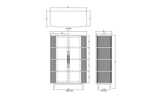 Bramble - Kraton Verna Cabinet in True White - US-WS-28406TRW----- - GreatFurnitureDeal