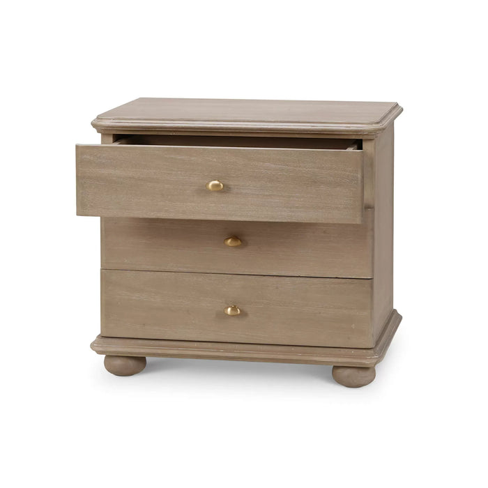 Bramble - Luna 3 Drawer Bedside Table - BR-28411 - GreatFurnitureDeal