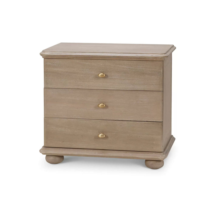 Bramble - Luna 3 Drawer Bedside Table - BR-28411 - GreatFurnitureDeal