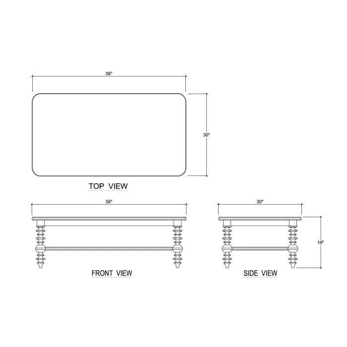 Bramble - Milano Coffee Table in Fruitwood - 28413FRW----- - GreatFurnitureDeal